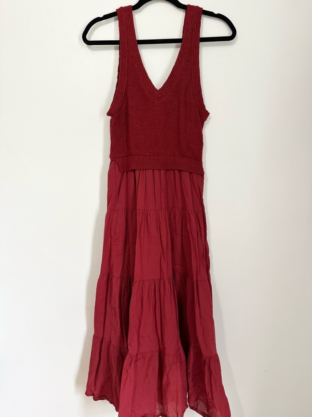 En Saison Mixed Media Tiered Maxi Dress size XS